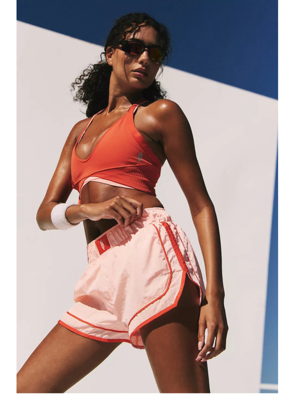 Free People Varsity Blues Short Pastel Peach sz S
